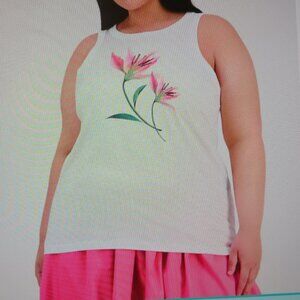 ON 34th Trendy Plus Size Lily Graphic-Print Tank Top